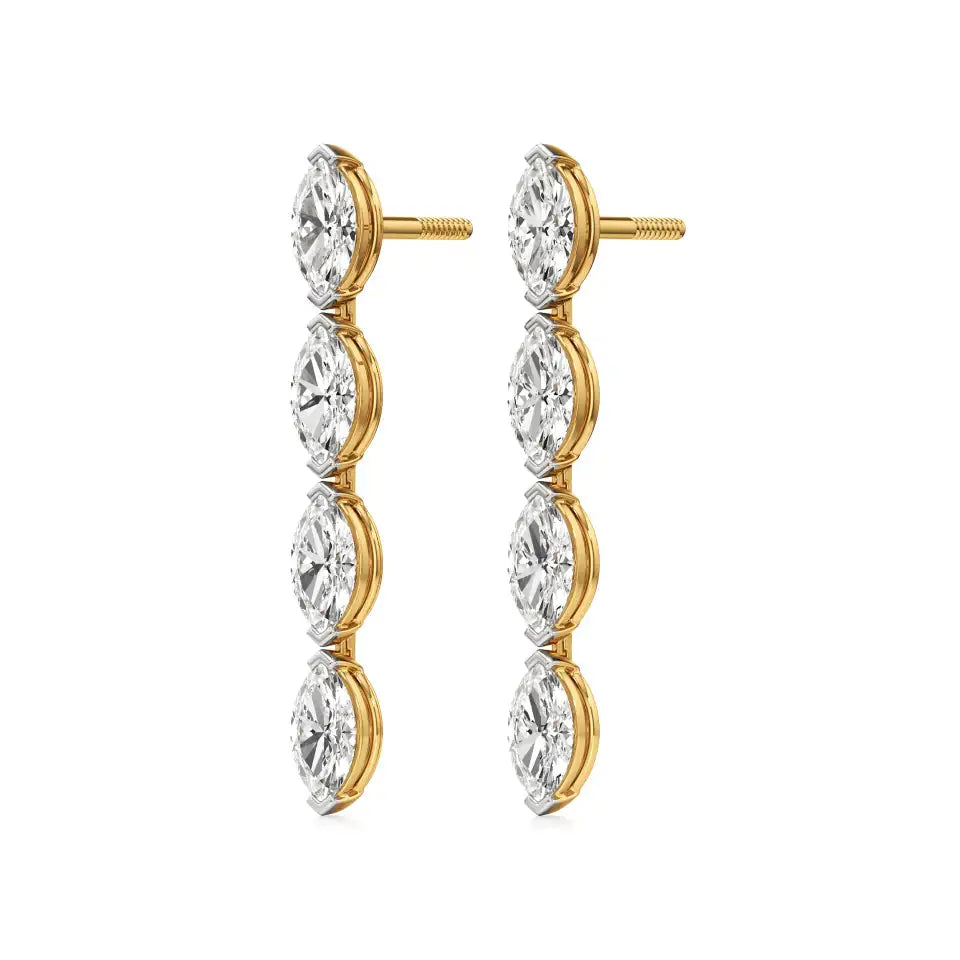 Mode | Marquise Lab-Grown Diamond Danglers - Nivara
