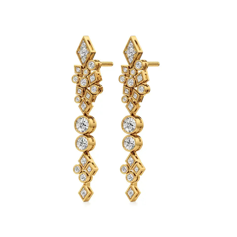 Celestia | Round Lab-Grown Diamonds Danglers - Nivara