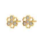 Flora | Round Lab-Grown Diamonds Floral Studs - Nivara