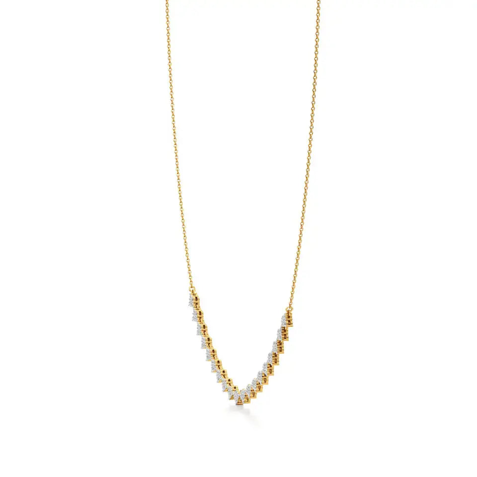 Noor | Classic Round Lab Grown Diamonds Necklace - Nivara