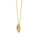 Flora | Floral Design with Center Ruby  Pendant - Nivara