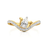 Flora | Round & Pear Lab-Grown Diamond Ring - Nivara
