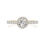 Mira | Round Lab-Grown Diamond Ring with Halo around it - Nivara