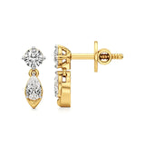 Vanya | Round and Pear Lab-Grown Diamonds Drop Earrings - Nivara