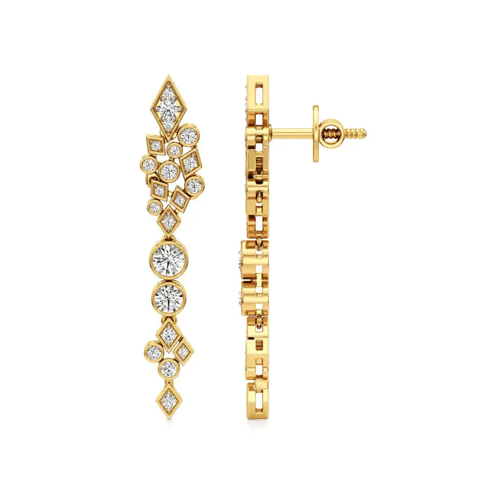 Celestia | Round Lab-Grown Diamonds Danglers - Nivara