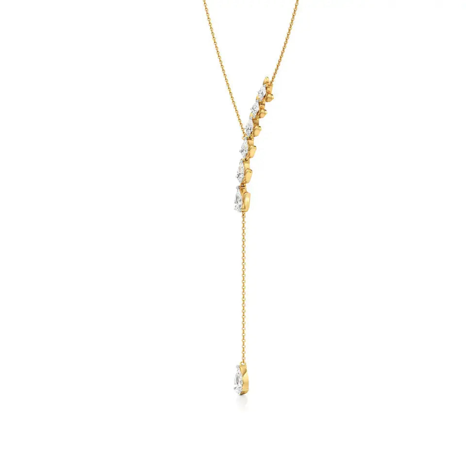 Mode | Pear Lab Grown Diamonds Petals Necklace - Nivara