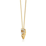 Sneh | Classic Round & Pear Lab Grown Diamonds Heart Pendant - Nivara