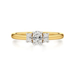Aria | Oval Lab-Grown Diamond Three-Stone Ring - Nivara