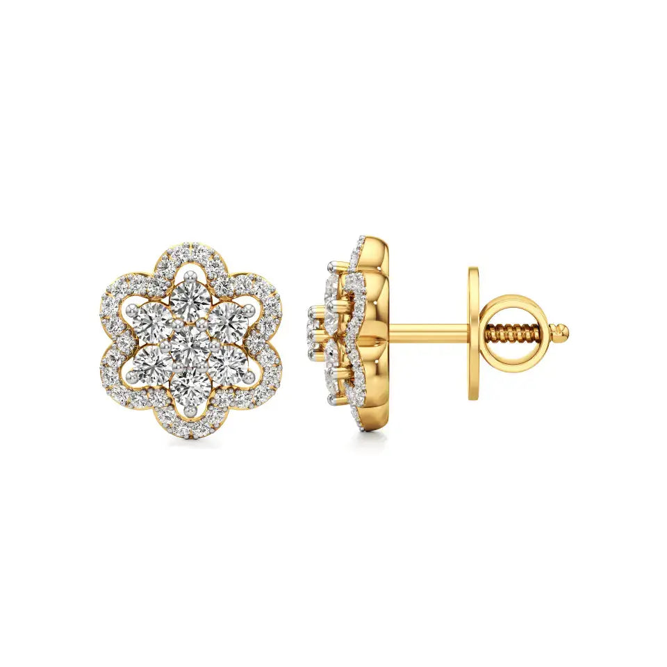 Flora | Round Lab-Grown Diamond Studs - Nivara