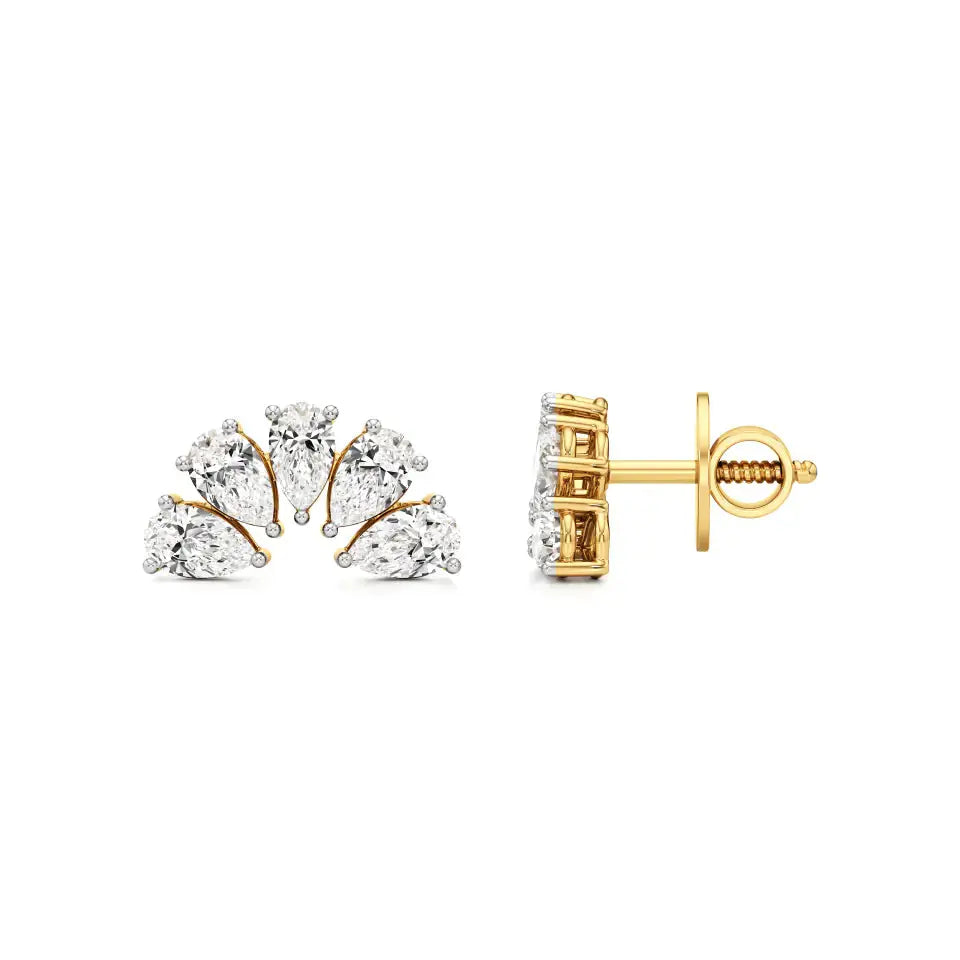 Mode | Round & Marquise Lab-Grown Diamond Swirl Studs - Nivara