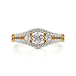 Aria | Round & Radiant Lab-Grown Diamond Three-Stone Ring - Nivara