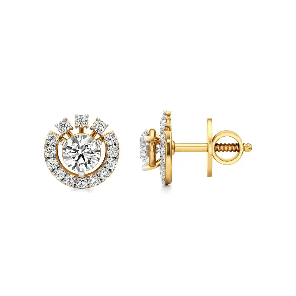 Sol | Round Lab-Grown Diamonds Halo Studs - Nivara