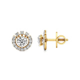 Sol | Round Lab-Grown Diamonds Halo Studs - Nivara