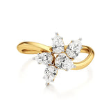 Flora | Pear Diamonds in Flora Design - Nivara