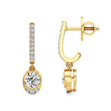 Amaya | Round Lab-Grown Diamond Dangle Earrings