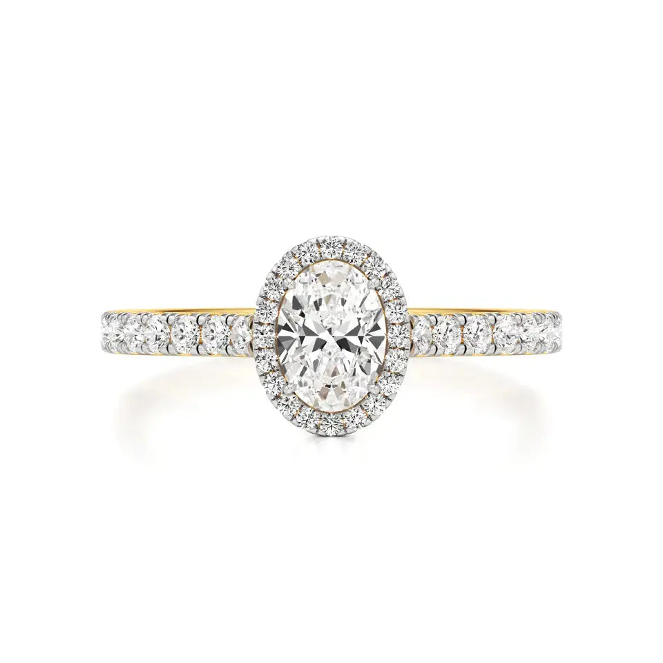 Mira | Round & Oval Lab-Grown Diamond Halo Ring - Nivara