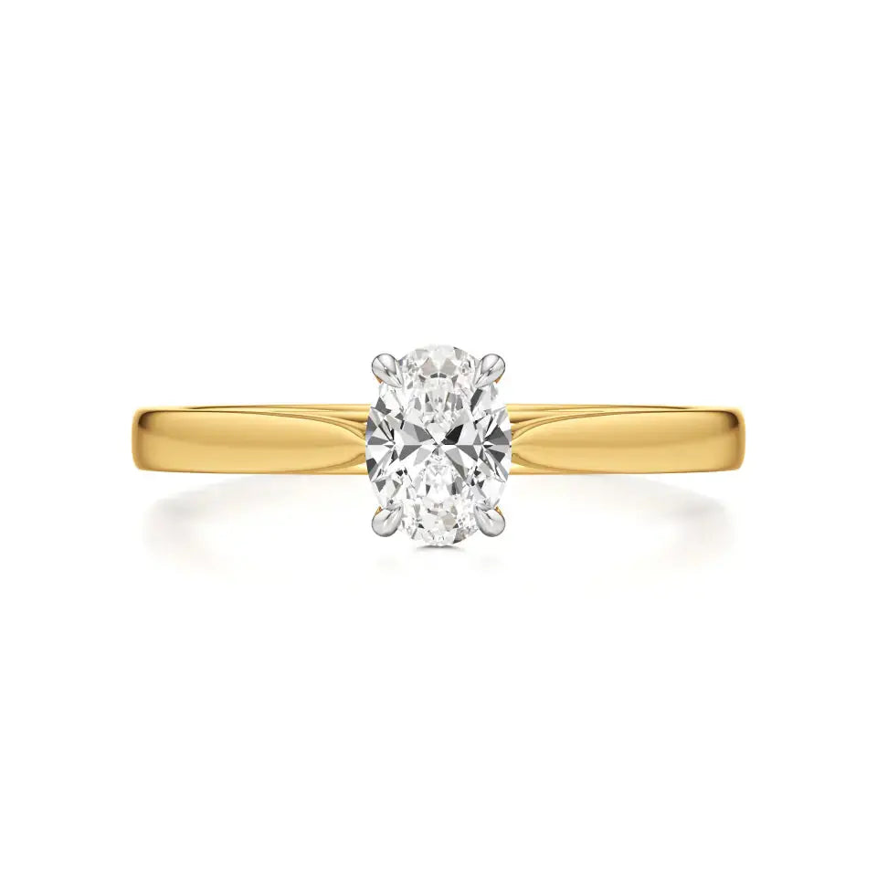 Amora | Oval & Radiant Lab-Grown Diamond Solitaire Ring - Nivara