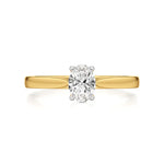 Amora | Oval & Radiant Lab-Grown Diamond Solitaire Ring - Nivara