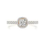 Mira | Cushion-cut Lab-Grown Diamond Halo Ring - Nivara