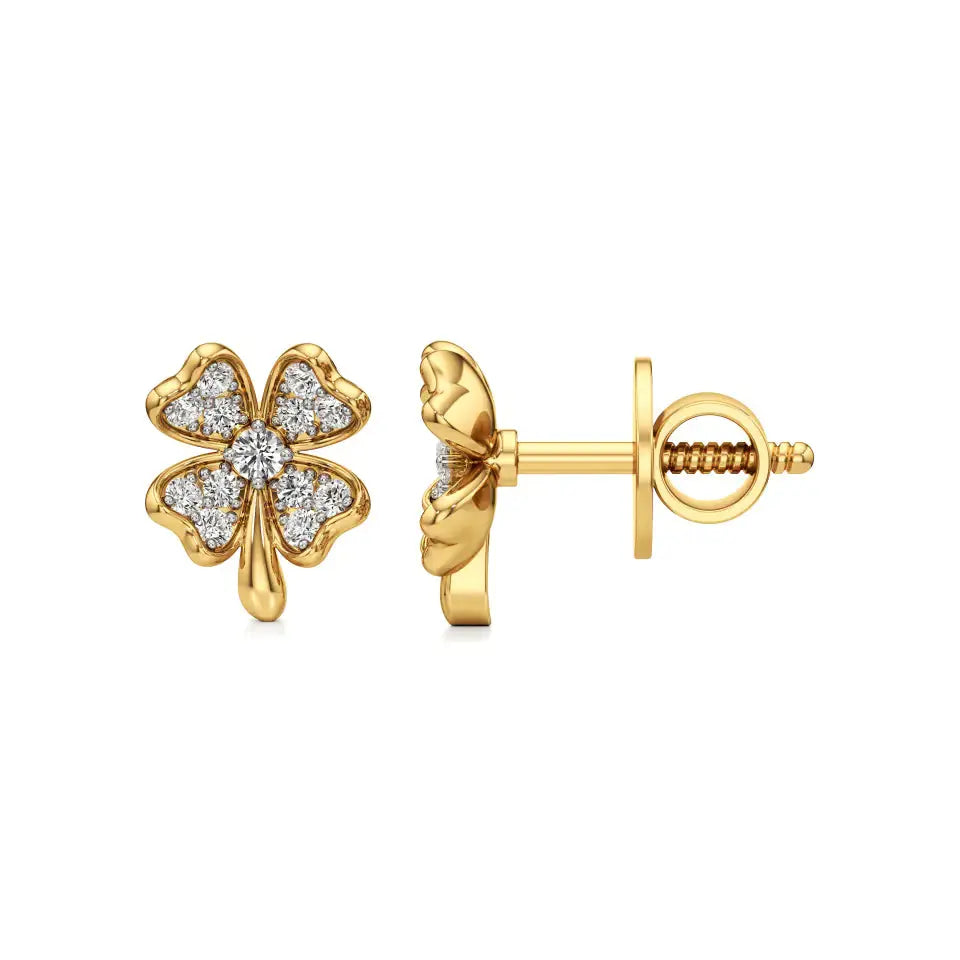 Flora | Round Lab-Grown Diamonds Studs - Nivara