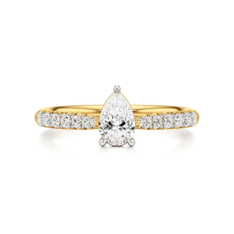 Amara | Round & Pear Lab-Grown Diamond Ring - Nivara