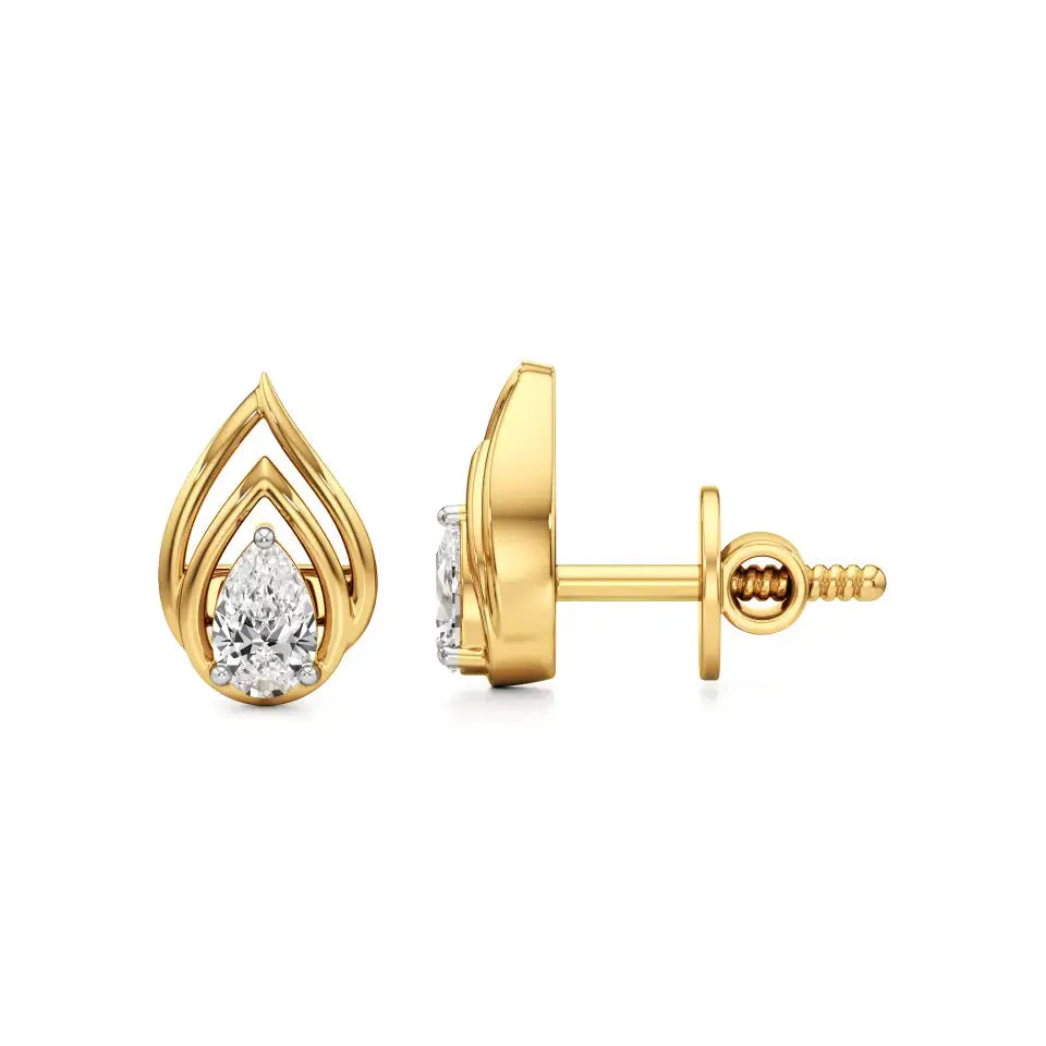 Mode | Pear Soliltaire Lab-Grown Diamond Studs - Nivara