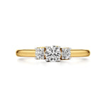 Aria | Round Lab-Grown Diamond Three-Stone Ring - Nivara