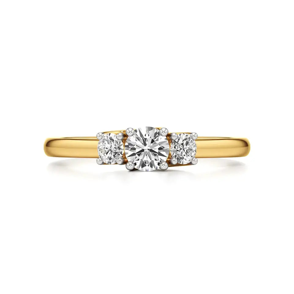Aria | Round Lab-Grown Diamond Three-Stone Ring - Nivara