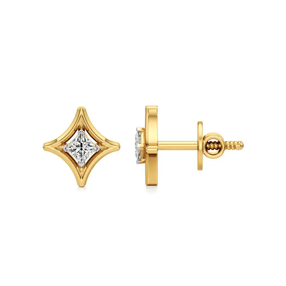 Mode | Princess Lab-Grown Diamond Solitaire Studs - Nivara