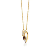 Sneh | Ruby & Lab Grown Diamonds Heart Pendant - Nivara