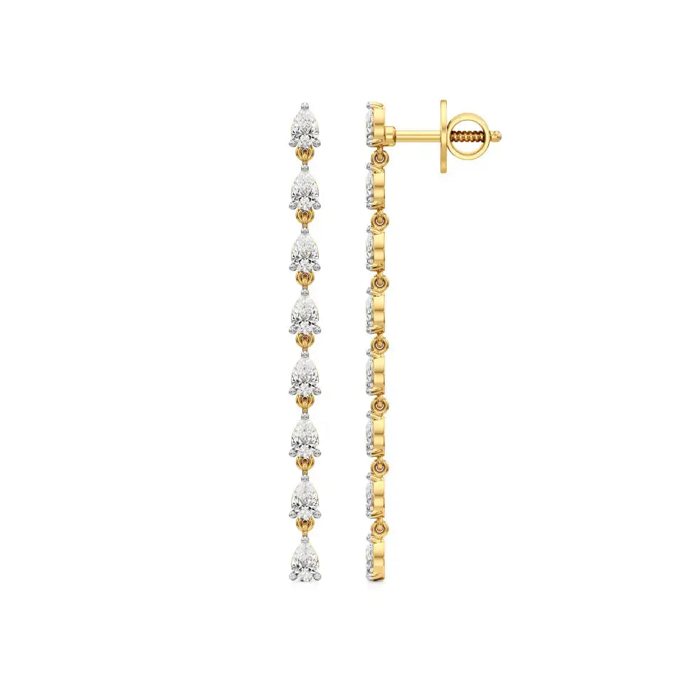 Mode | Pear Lab-Grown Diamonds Dangler Earrings - Nivara