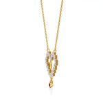 Sneh | Ruby & Lab Grown Diamonds Pixel Heart Pendant - Nivara