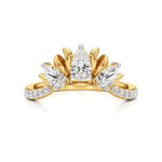 Flora | Round & Pear Lab-Grown Diamond Ring with Pav�� Accents - Nivara