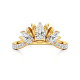 Flora | Round & Pear Lab-Grown Diamond Ring with Pav�� Accents - Nivara
