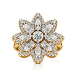 Flora | Round & Pear Lab-Grown Diamond Ring - Nivara