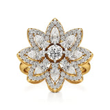 Flora | Round & Pear Lab-Grown Diamond Ring - Nivara