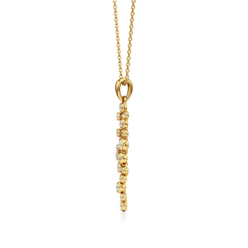 Celestia | Classic Round Lab Grown Diamonds Cluster Pendant - Nivara