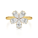 Flora | Pear Diamonds in Flora Design - Nivara