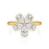 Flora | Pear Diamonds in Flora Design - Nivara
