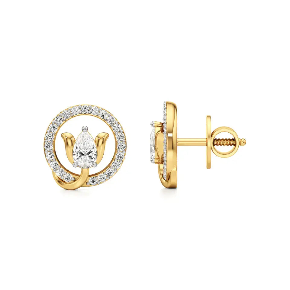 Sol | Pear & Round Lab-Grown Diamond Studs - Nivara