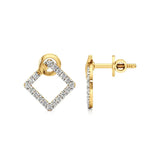 Mode | Round Lab-Grown Diamonds Halo Earrings - Nivara