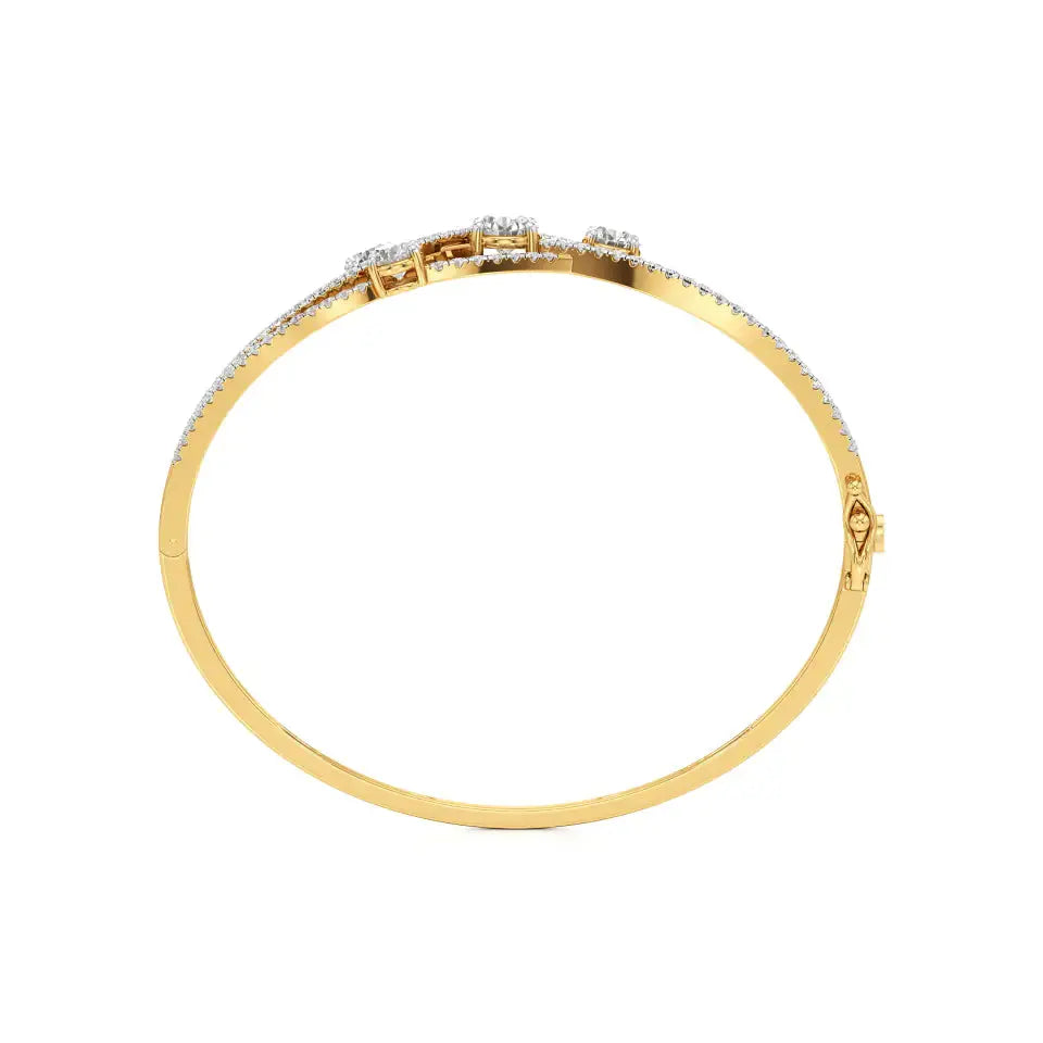 Celestia | Elegant Round Lab Grown Diamonds Bangle - Nivara
