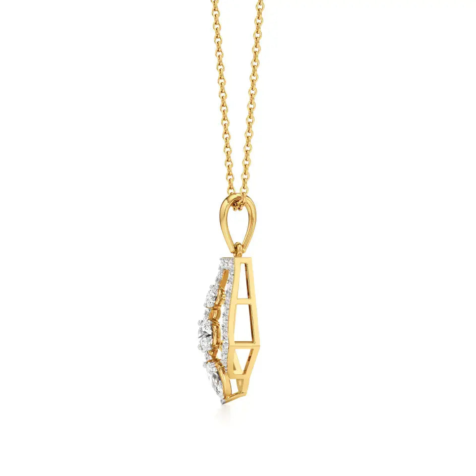 Mode | Pear & Round Lab Grown Diamonds Pendant - Nivara
