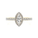 Mira | Round & Marquise Lab-Grown Diamond Halo Ring - Nivara
