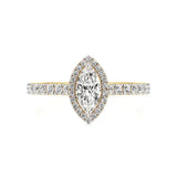 Mira | Round & Marquise Lab-Grown Diamond Halo Ring - Nivara