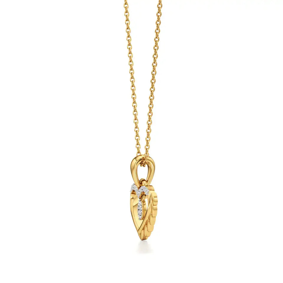 Sneh | Round Lab Grown Diamonds Heart Pendant - Nivara