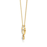 Sneh | Pear & Round Lab Grown Diamonds Pendant - Nivara