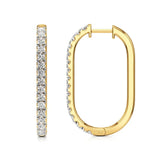 Mode | Round Lab-Grown Diamond Sleek Hoop Earrings - Nivara
