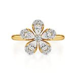 Flora | Round & Pear Lab-Grown Diamond Ring - Nivara
