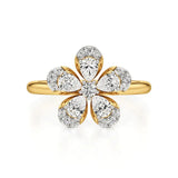 Flora | Round & Pear Lab-Grown Diamond Ring - Nivara
